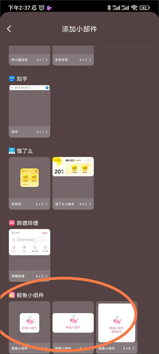 鲸鱼小组件 鲸鱼小组件