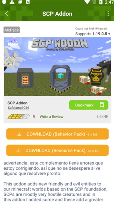 Addons�ٷ������ֻ��������v1.19.5